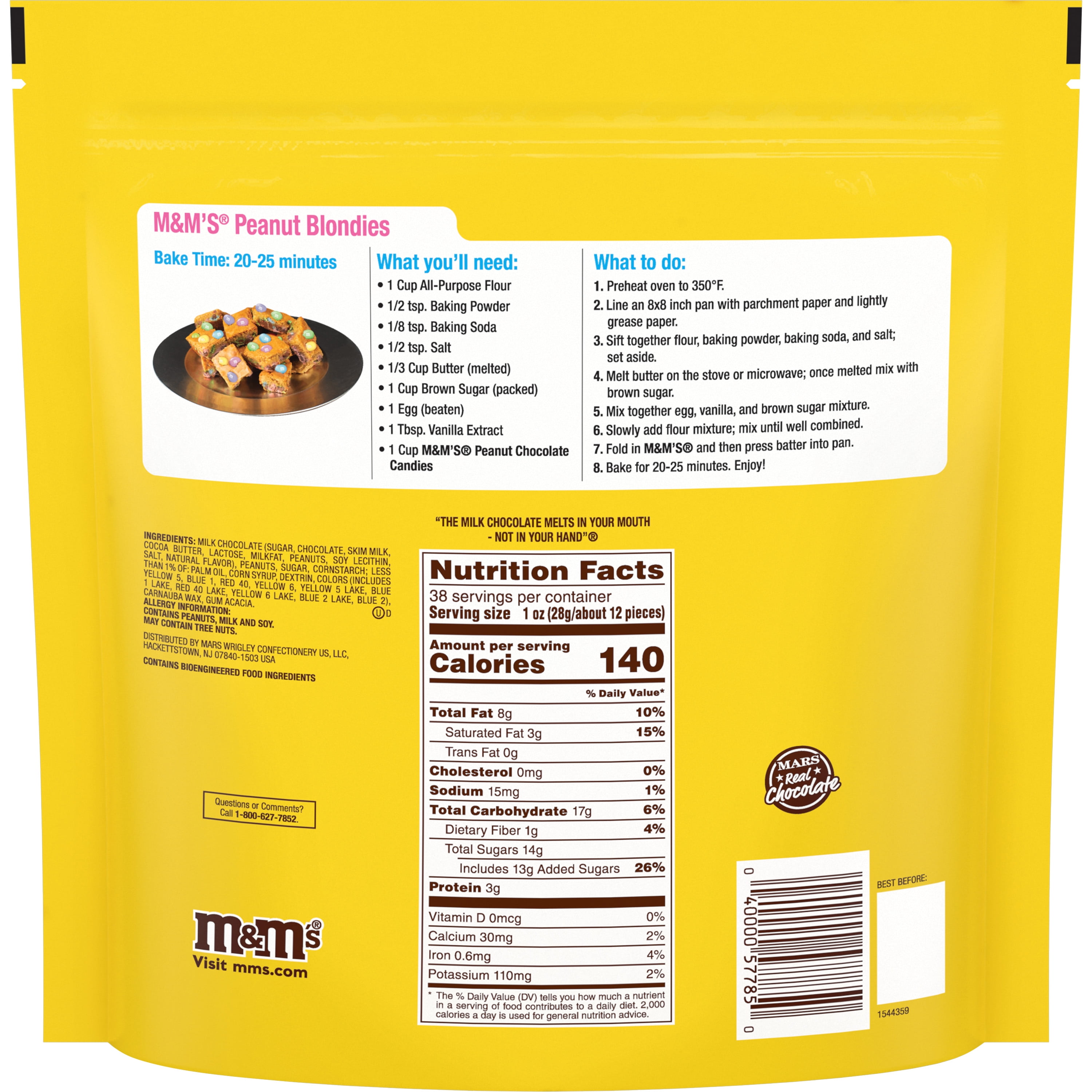 M&M's MandM SupParty Bag Peanut, 38 oz, 2 Pack in the Snacks & Candy  department at