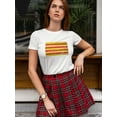 thumbnail image 2 of Old Grunge Catalonia Flag T-Shirt Women -Image by Shutterstock, Female XX-Large, 2 of 4
