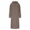 thumbnail image 5 of Neewe Women's Long Fleece Fall Sweatshirt Warm Hoodie Dress Pullover Plus Size with Pocket, 5 of 7