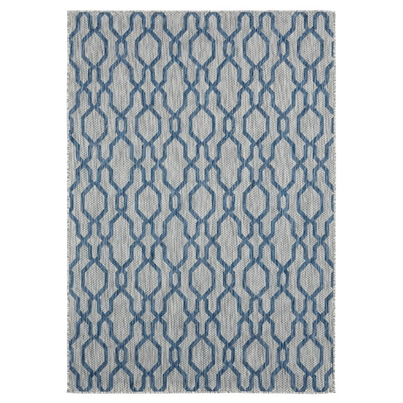 United Weavers Mali Valhalla Contemporary Geometric Area Rug, Blue, 5'3" x 7'6"