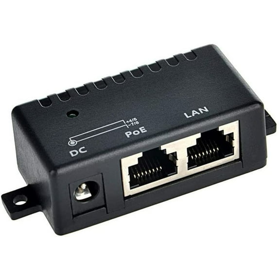 JacobsParts Passive PoE Power Over Ethernet DC Injector Splitter with 5.5mm x 2.1mm DC Connector for 802.3af IP Phone WLAN AP