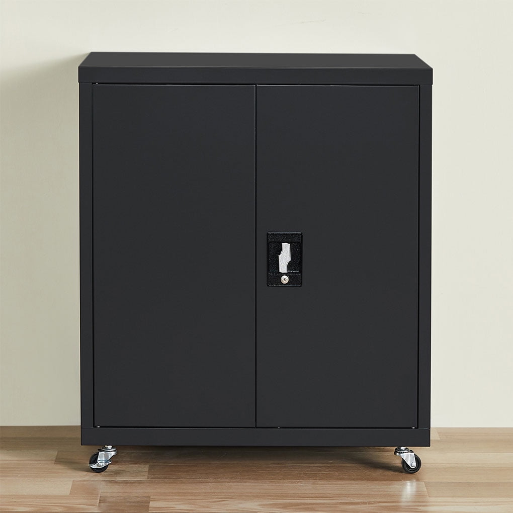 Details about / Metal Tool Cabinet Lockable Storage Cabinet Shelves Pegboard 2 Doors 180x40x90CM