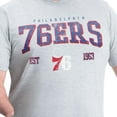 thumbnail image 4 of Men's G-III Sports by Carl Banks Gray Philadelphia 76ers Adaptive Classic Team Spirit Short Sleeve T-Shirt, 4 of 5
