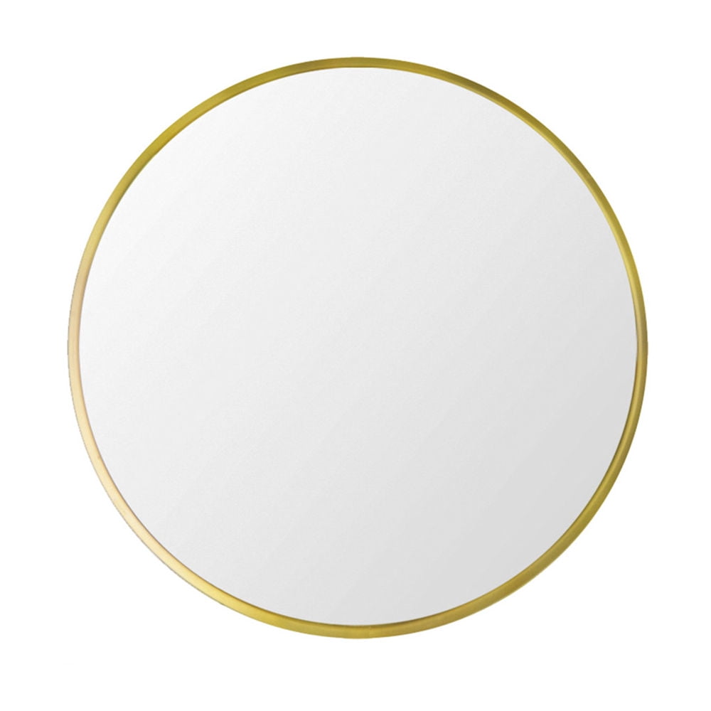 32” Wall Mirror Round Shape Bathroom Mirror Metal Frame Wall Mounted