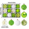 thumbnail image 3 of 12 Pack Electroplated Christmas Baubles, 6Cm Shatterproof Shiny Metallic Tree Ornaments, Glossy Hanging Balls for Xmas Home Party Decor, Green, 3 of 9