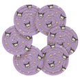 thumbnail image 2 of Haosy Set of 6 Drink Woven Coaster with Holder Heat Resistant Non-Slip Bar Coasters 4 Inches Adorable Demon with Star, 2 of 7