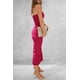 thumbnail image 2 of Vestido PRETTYGARDEN Strapless Ajustado Maxi Rojo Rosa XL, 2 of 7