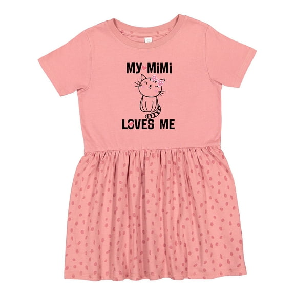 Inktastic Mimi Loves Me Grandchild Girls Girls Toddler Dress