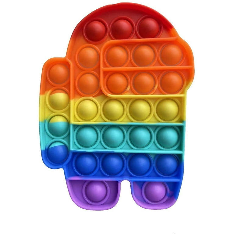 Amon Rainbow Pop it Fidget Sensory Toy, Popper Fidget Toys, Push