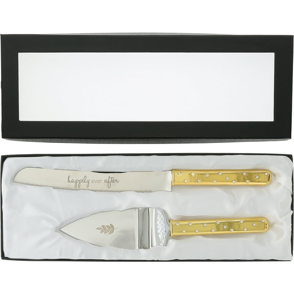 Pavilion Gift Company - Happily Ever After - Cake Knife and Server Set
