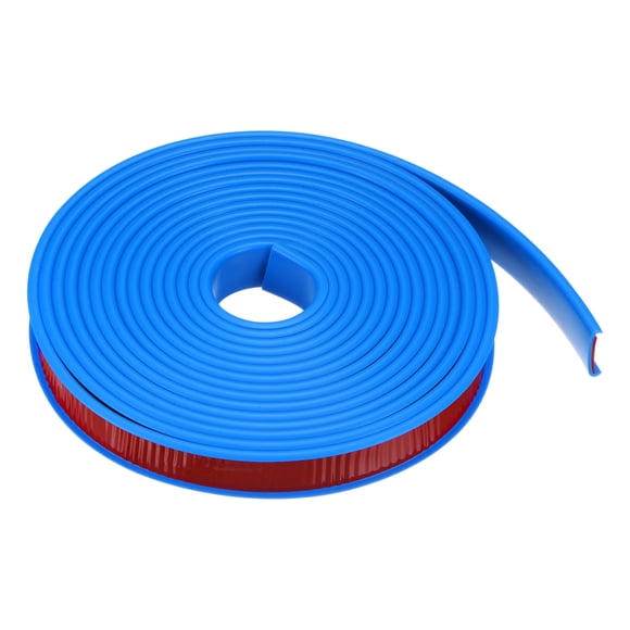 Uxcell U-Shape Edge Banding 25/32" x 19.7ft (20mm x 6M) Self Adhesive TPE Flexible Veneer Tape Soft Edge Strip Protector for Furniture Cabinet Table Protection Repair, Blue