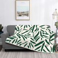 thumbnail image 2 of Yiaed Palm Branch With Leaves Print Blanket Throw Blanket Soft Cozy Flannel Blanket for Home Bed Sofa Couch Chair-40"x30", 2 of 6