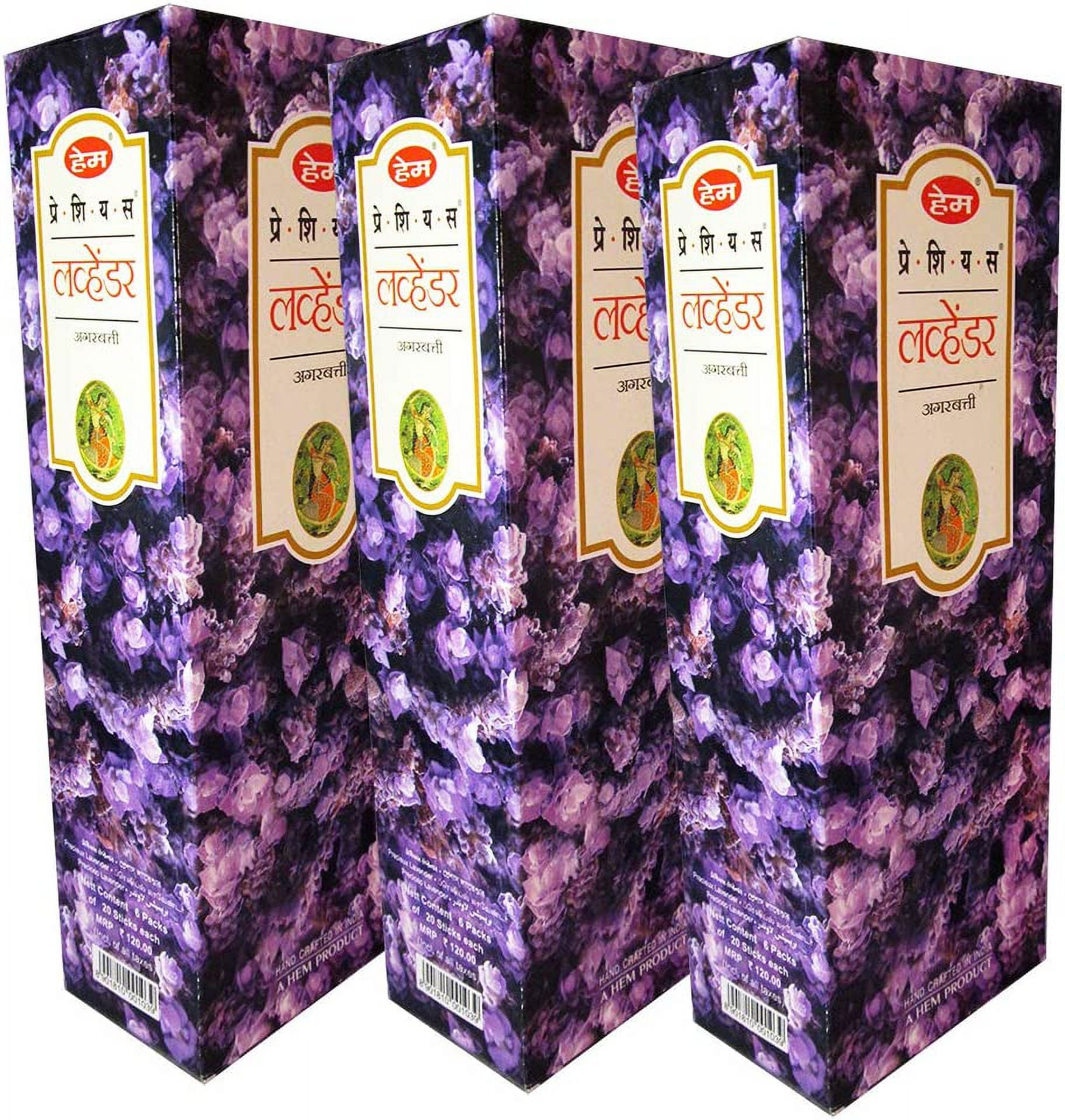 HEM Precious Lavender Bulk 360 Sticks Incense, 3 Boxes - (360 sticks bulk per order)