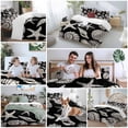 thumbnail image 5 of King 4 Piece Bedding Set Marine Starfish Shell Conch Soft Breathable Duvet Cover and Pillowcase, Ocean Life on Black Duvet Cover Set Bed Sheets for Bedroom Dormitory Guest Room, 5 of 9