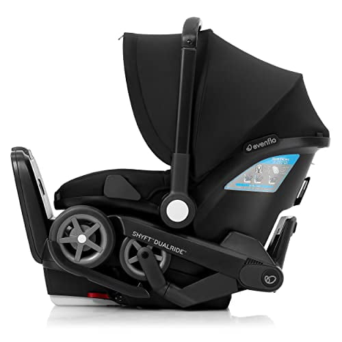 Evenflo Shyft DualRide Infant Car Seat and Stroller Combo (Beaufort Black)