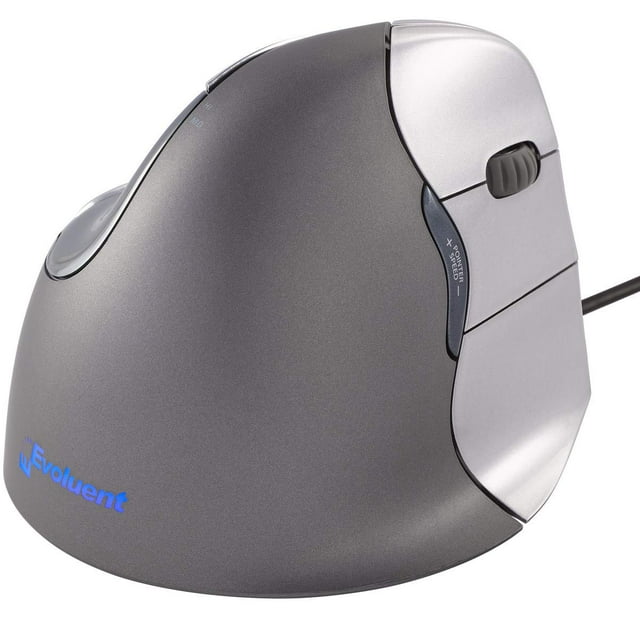 Ratón vertical Evoluent con cable ergonómico para mano derecha