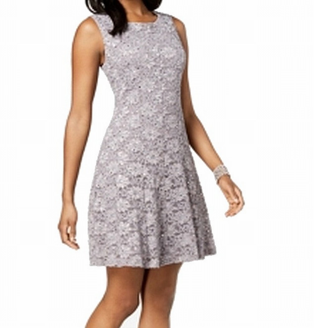 connected apparel sequin lace dress