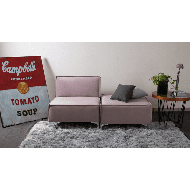 Sofa Cama Modelo Fernanda M & E MUEBLES Rosa