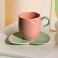 thumbnail image 4 of Dengmore Flower-shaped Fairy Coffee Cup Ethereal Flower Ceramic Mug for Couple Friends Fae Blossom Teacup Cottagecore Floral Teacup Christmas New Year Gifts, 450ml, 4 of 5
