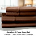 thumbnail image 5 of BedTite 300 Thread Count Cotton 4-Piece King Sheet Set - Chocolate, 5 of 7