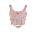 thumbnail image 4 of Fashion Women Style Flower Print Backless Ribbon Lace Waist Camisole Shapewear, 4 of 8