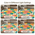 thumbnail image 7 of ODIKA 6'x9' Washable Area Rug Non-Slip, Easy Care, Bedside Hopscotch Retro Checkered Grid Storybook Number Layout for Family Room, Living Mater Bedroom, 7 of 7