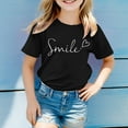 thumbnail image 1 of Vêtements pour Tout-Petites Filles T-Shirts Imprimés à Manches Courtes pour Filles Col Rond T-Shirts d'Été pour Adolescentes Tenues pour Fille 2-3 Ans, 1 of 3