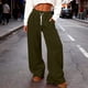 thumbnail image 2 of RKSTN Wide Leg Sweatpants Women Plus Size Baggy High Waist Stretch Athletic Joggers Pants Womens Casual Solid Oversized Loose Elastic Waist Drawstring Running Fitness Straight Leg Workout Sweatpant, 2 of 10