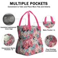 thumbnail image 3 of Pioneer Flower Floral Print Pattern Drawstring Lunch Bag Women - Drawstring Lunch Bag Insulated for Work Office - Stain-Resistant Large Lunchbags for Women with Multi-Pockets, 3 of 6