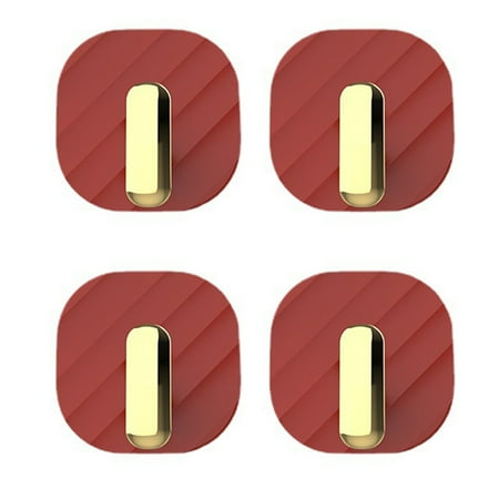 

4 PCS Adhesive Hooks Hanging Coats Waterproof for Bathroom Kitchen Organizer