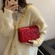 thumbnail image 5 of Bolsa Moda Mujer Geométrico Relieve Axila Bolso Cadena Solapa Bolsos (Rojo) JShteea Para Estrenar, 5 of 9