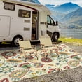 thumbnail image 2 of Ataucjin 5 x 8ft Upgraded Reversible Mats,Outdoor Plastic Straw Rug,Foldable Modern Area Rug,Easy-Cleaning,Large Floor Mat for Outdoors,Rv,Patio, Backyard,Picnic,Beach,Deck,Trailer,Camping, 2 of 7
