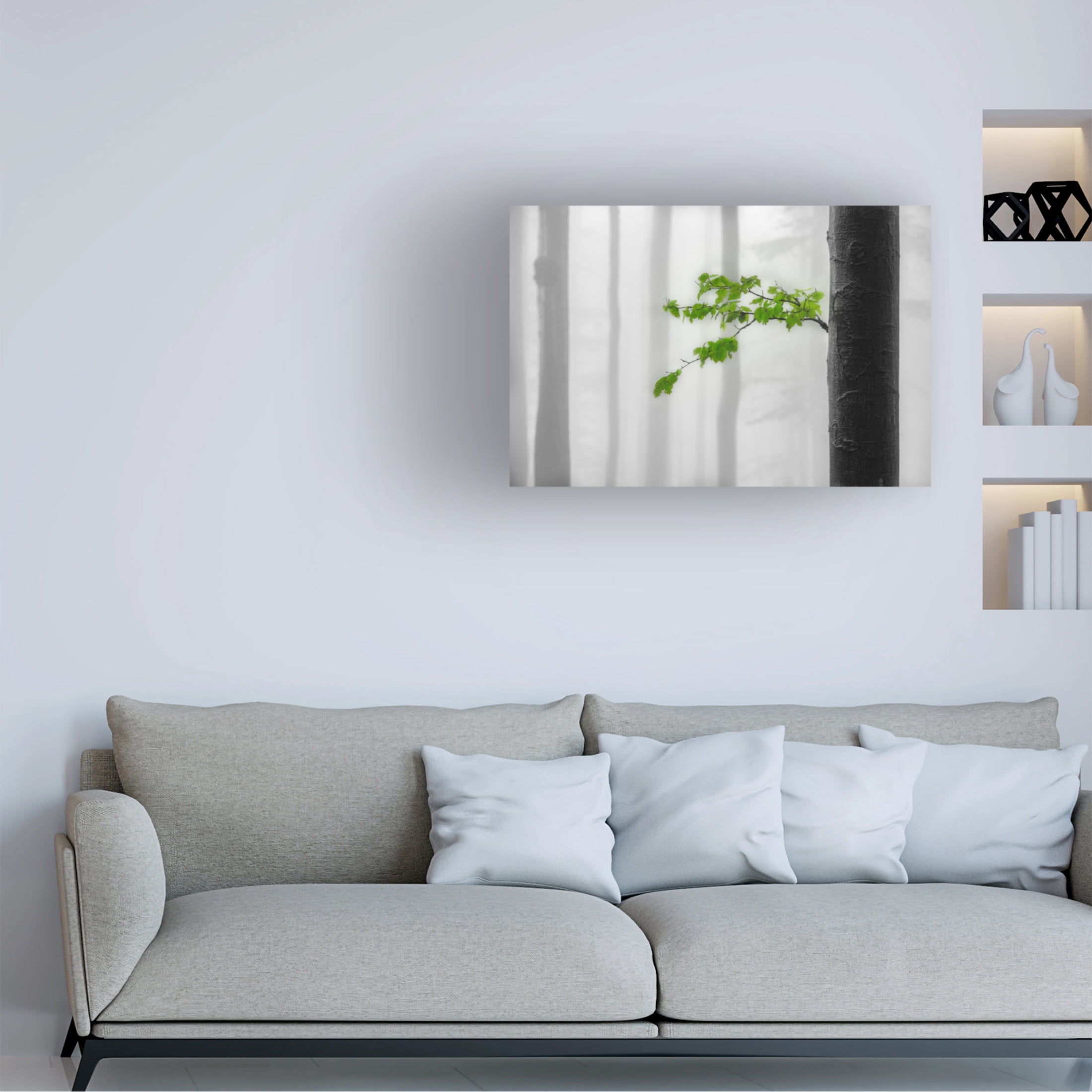 Trademark Fine Art Tom Pavlasek Green Leaves Canvas Wall Art