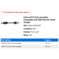 thumbnail image 2 of Front Left CV Axle Assembly - Compatible with 2000 Chrysler Grand Voyager, 2 of 2