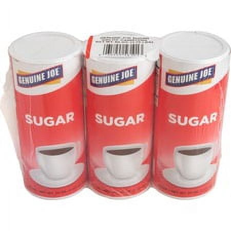 Genuine Joe 20 oz. Sugar Canister - Canister - 1.2 lb (20 oz) - Natural Sweetener - 3/Pack | Bundle of 5
