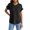 Black, variant on Cap Sleeve Tops for Women Thermal Lined Winter T-Shirts Women's Solid Color V Neck Short Sleeve Knit Shirt with Pocket Stylish Summer Top Women’S Crochet Detail Tops S