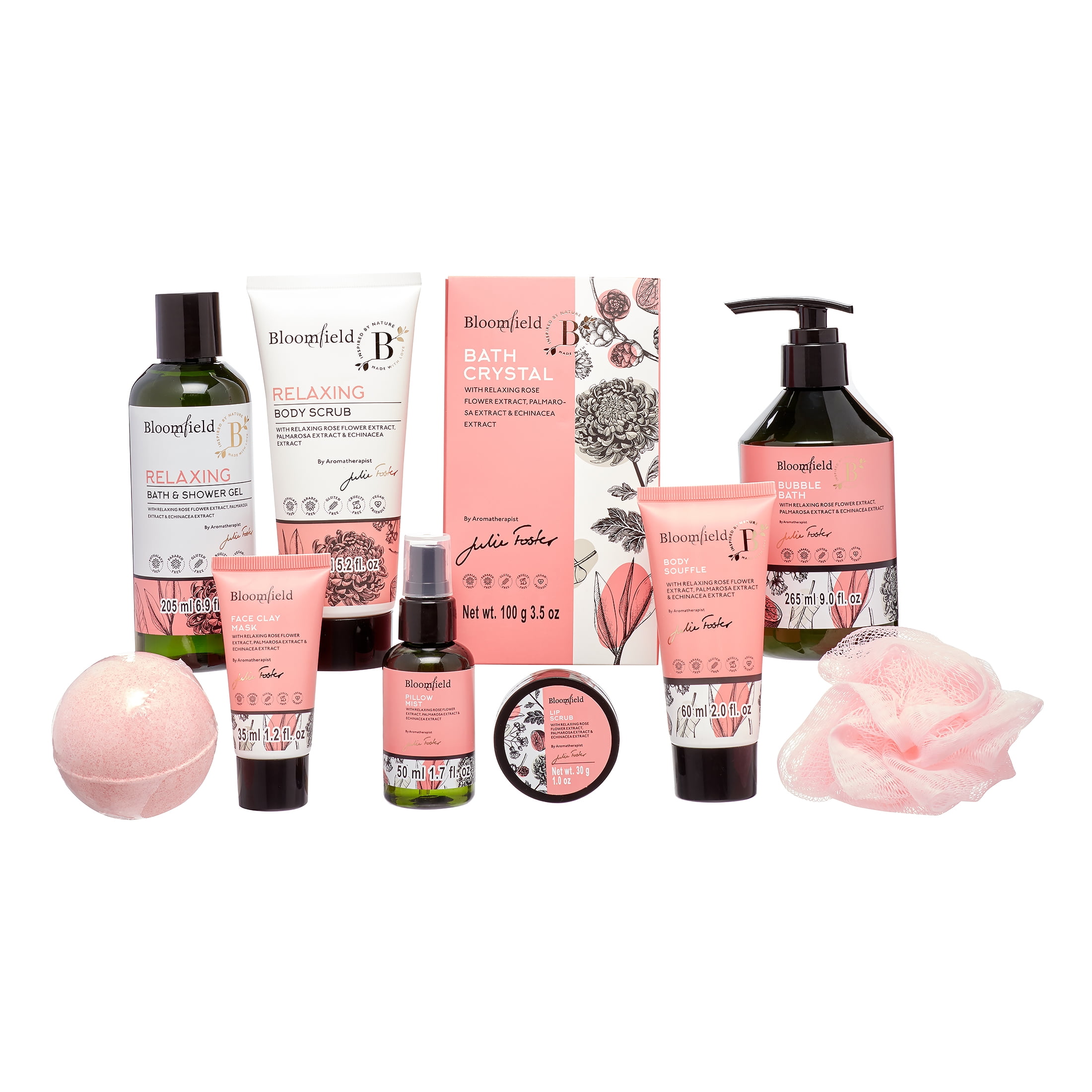 Aromanice Bloomfield Relaxing Bath Gift Tote bag, 11 Pieces Walmart