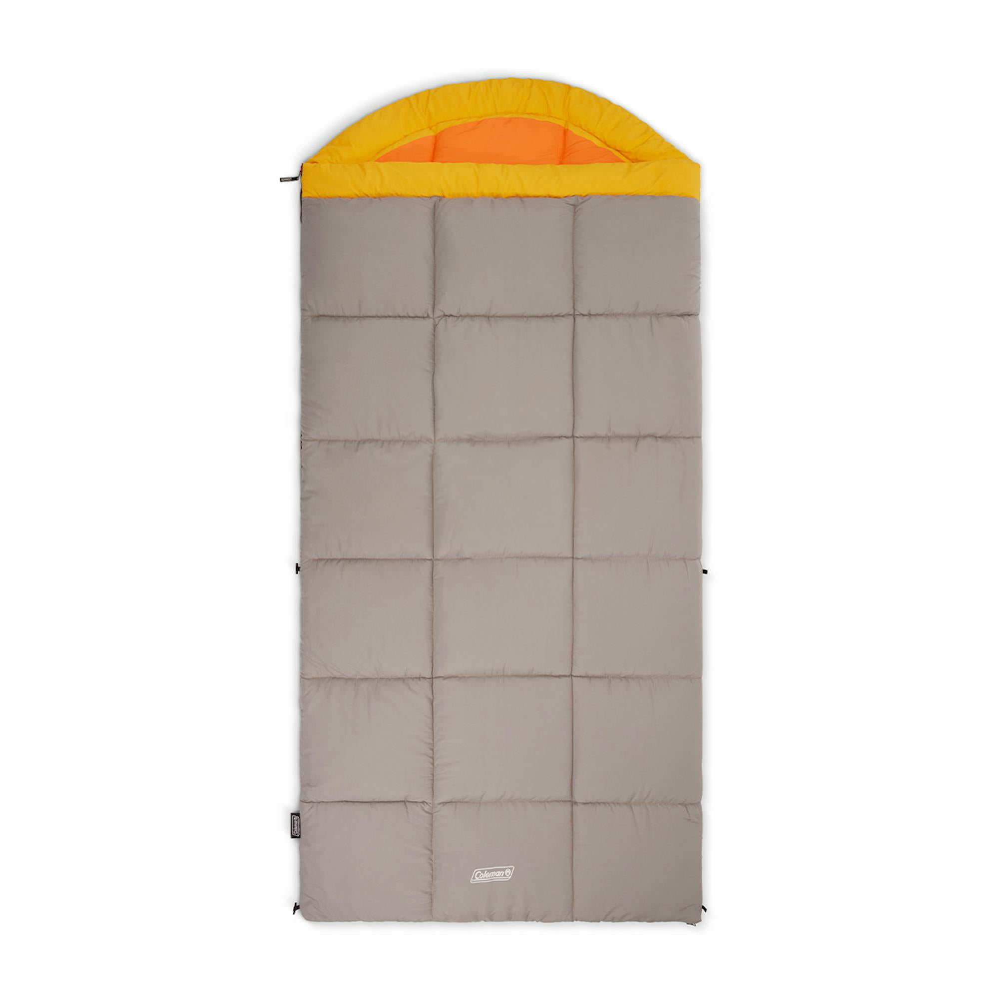 Coleman Montauk 20°F Big and Tall Sleeping Bag, Tiger Lily