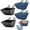Black and Blue, variant on Hanging feeder trough, fence, livestock feed container,