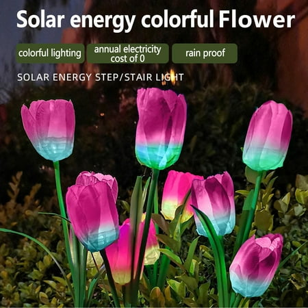 

Medcursor Solar Flower Ground Lamp LED Lawn Lamp Outdoor Rose Garden