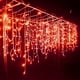 thumbnail image 4 of Cadena de luces navideñas, luces de carámbanos, cascada, decoración exterior, luces festivas románticas, luces de ambiente, 4 of 5