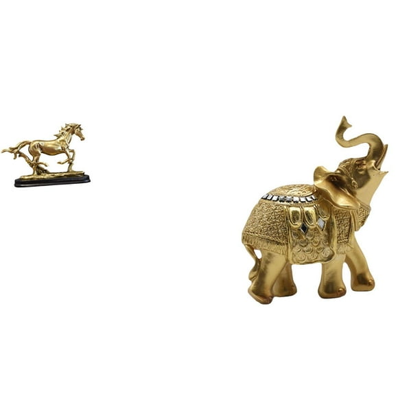 Escultura De Caballo Y Elefante, Figura Artística, Adorno Coleccionable, Estatua Para Escritorio, Estante, Sala De Estar, Dormitorio, Muebles, Decoración Del Hogar, Artesanía De Resina,