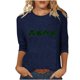 thumbnail image 3 of TaTaai St. Patrick's Day Women Fashion Printed 3/4 Sleeve Tops Casual Round Neck Loose Fit Blouses Soft Stretchy Breathable Spring Winter Daily Wear Gift, 3 of 4
