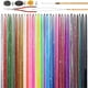 thumbnail image 1 of Zhuge Kit de extensiones de cabello con purpurina de 48 pulgadas, 30 colores, con herramientas, accesorios para cabello de hadas resistentes al calor para mujeres, niñas y niños, 1 of 2