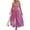 Red Stripe, variant on Women's Bow Detail Midi Cami Dress with Ruched Stretch 100% Polyester Fabric for Everyday Elegant Wear for day to night