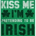 thumbnail image 2 of Funny Kiss Me I'm Irish St Patricks Long Sleeve TShirt Men Women Brisco Brands 3X, 2 of 6