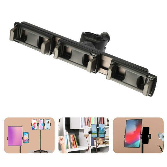 Phone Tablet Tripod Mount Adapter, TSV Universal Tablet Holder with 360 Degree Rotatable Ball Head, Stand Clamp for 7-15.6in Tablets, 4-7in Cell Phones