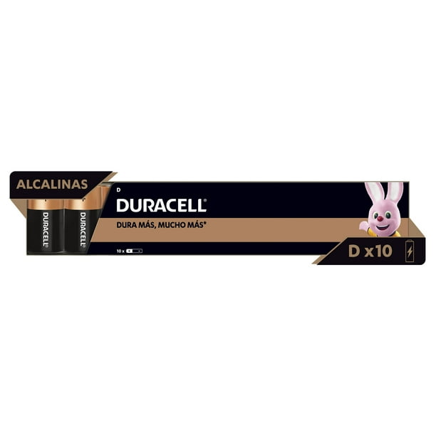 Pila Alcalina Duracell D C/10 piezas 1.5 Volts