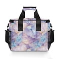 thumbnail image 7 of FORMRS Insulated Cooler Bag 24 Cans Capacity Soft Leakproof Lunch Box with Side Pockets, Purple Marble Pattern, 7 of 7