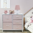 thumbnail image 2 of 5 Drawers Chest Dresser - Pink, 2 of 9